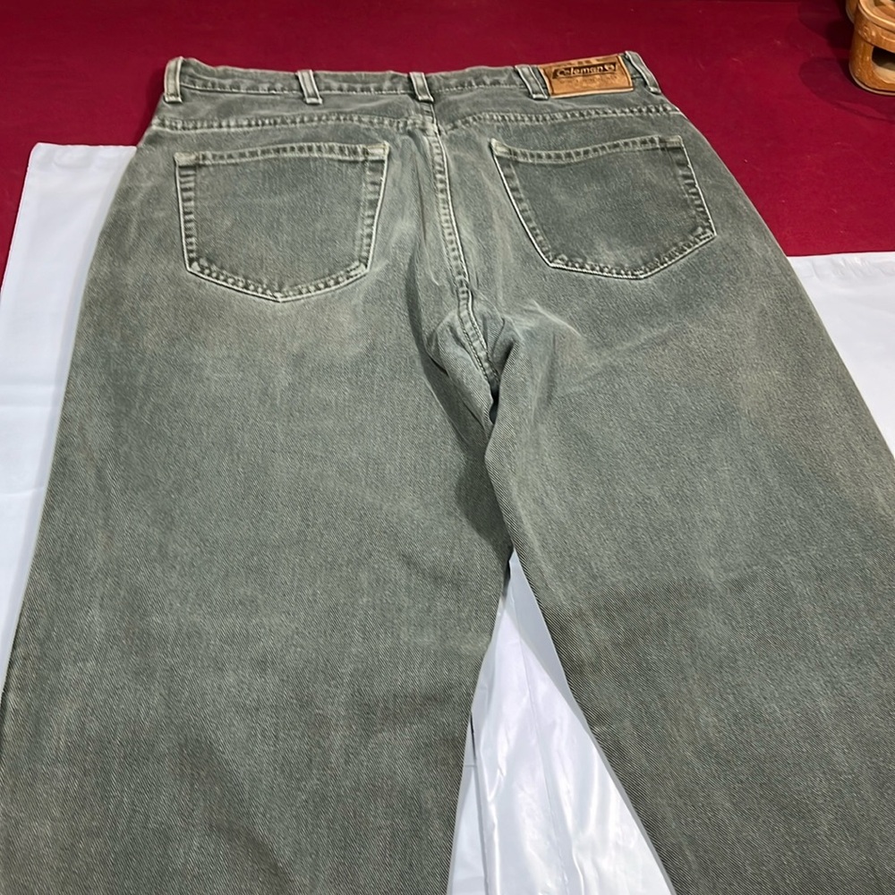 Coleman GREEN Straight Leg Jeans MENS 34/34 cotton high rise vintage grunge pant